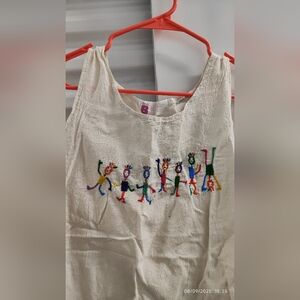 Colorful Embroidered Tank Top